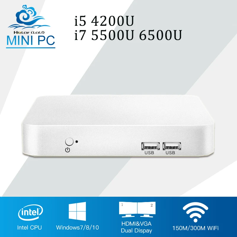 Мини-ПК Core Процессор Windows 10 Linux Процессор i7 4500U 5500U 6500U i5 4200U мини-компьютер игровой компьютер 4 К играть 8 ГБ Оперативная память HDMI Дисплей