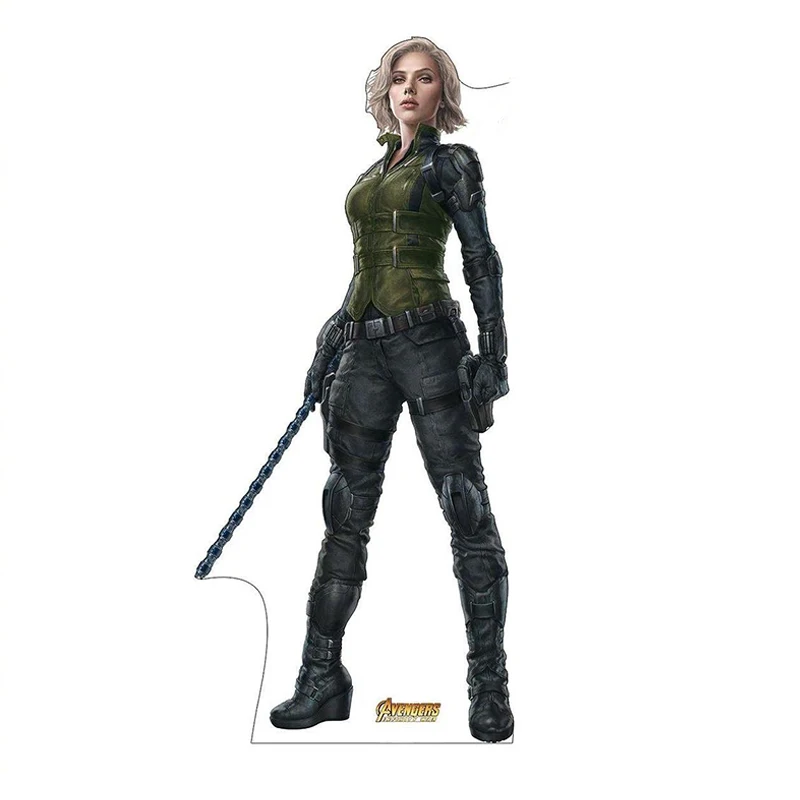 

New Film Avengers Black Widow Cosplay Keychain Chain Black Stick Model Action Figure Weapon Cosplay Keychain For Keys Men