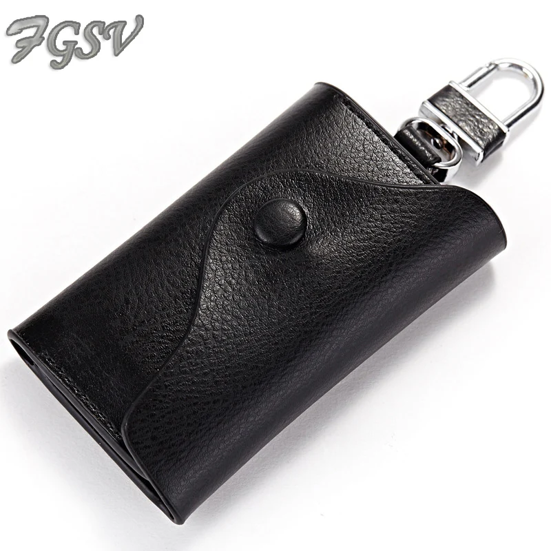 

FGSV High quality Split leather multi-function key wallets fashion car key holder housekeeper purse FGS45