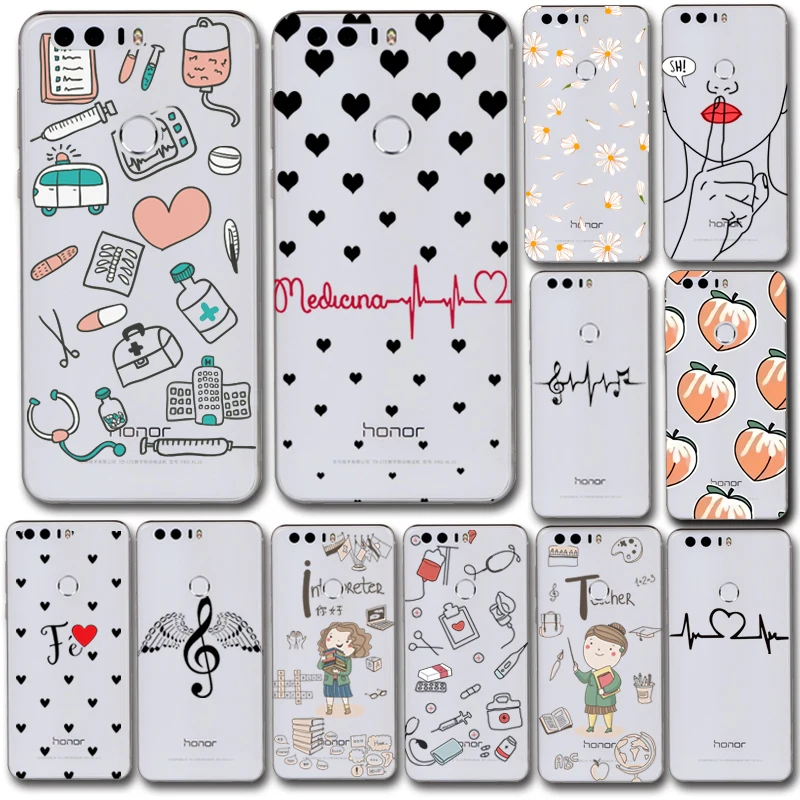 

Phone Case For Huawei Nova 2 Plus High Quality Doctor Supplies Medicine Tooth Pattern Transparent Cases Back Cover For Nova 2