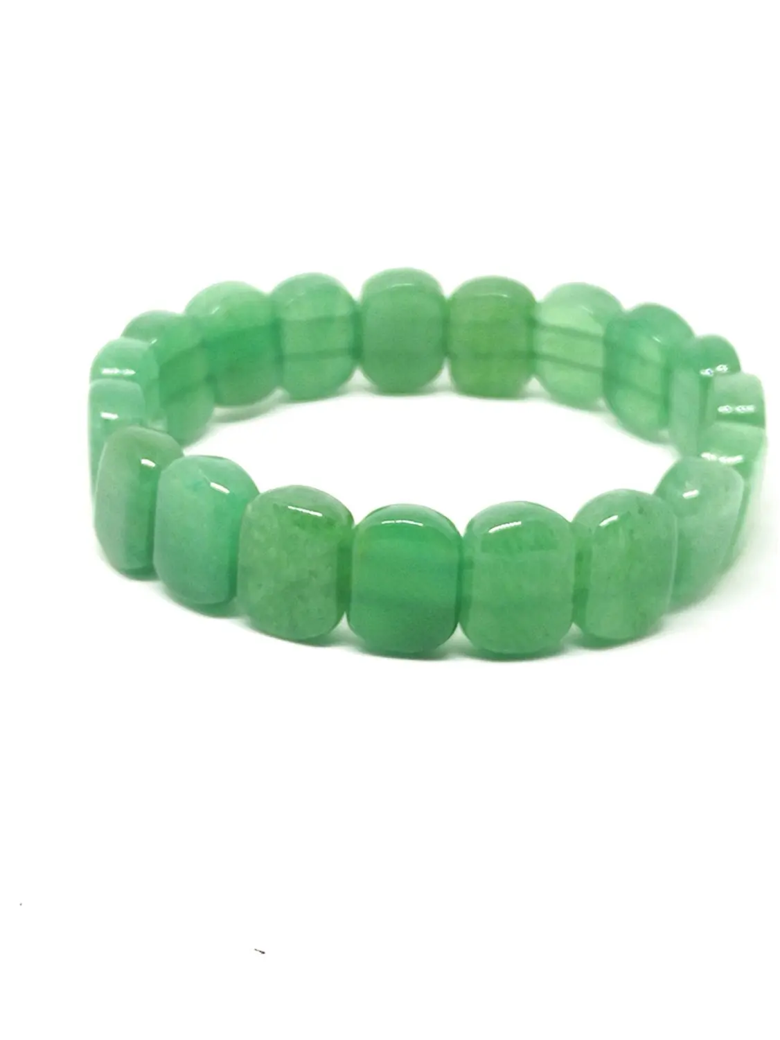 Индии натуральный зеленый нефрит драгоценный камень эластичный браслет Ювелирные изделия с драгоценными камнями - Цвет камня: style 1