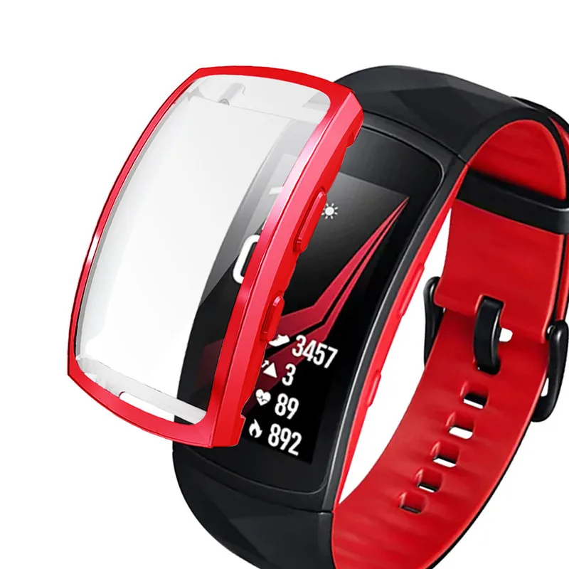 2 In1 Экран пленка для samsung gear Fit2 Fit 2 Pro защитный чехол силиконовый чехол для samsung gear fit2 pro Смарт Чехол