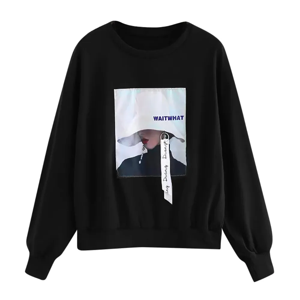 

New Arrived Gothic Hoodies Print Long Sleeve Hooded Solid Pullover Sweatshirt Black Unisex Pullover Tumblr Hispter Tops