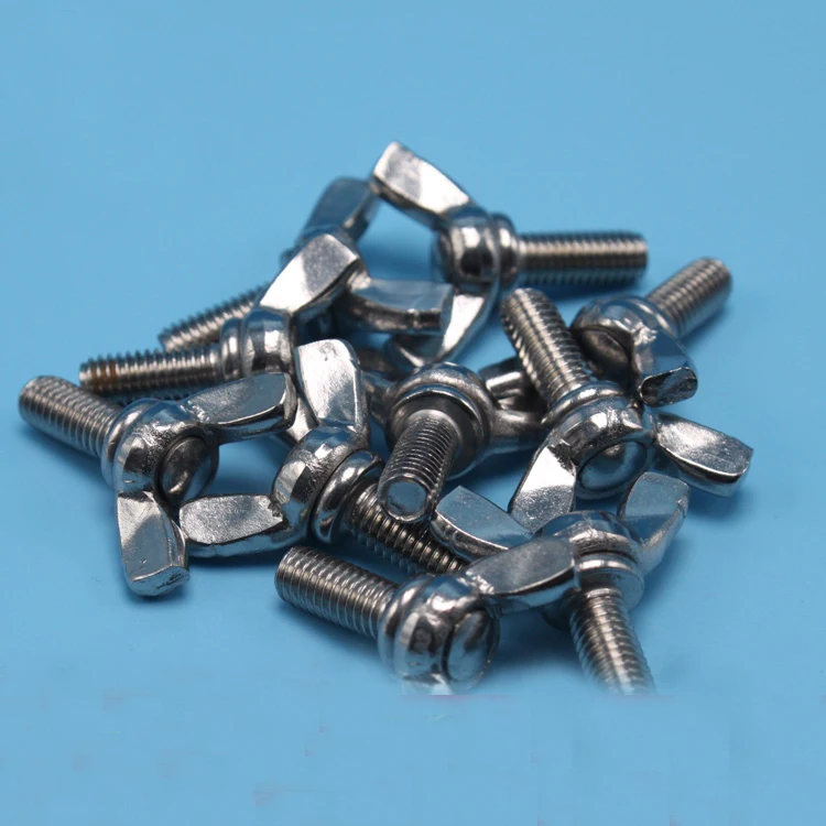 M8 M10 Stainless steel 304 butterfly hand twist screws ingots shape