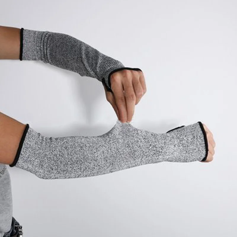 

NEW Grey Safety Cut Heat Resistant Sleeves Arm Guard Protection Armband Gloves Workplace Safety Protection