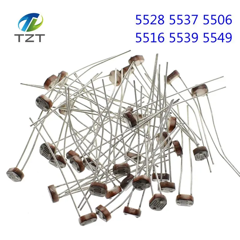 

1000PCS LDR Photo Light Sensitive Resistor Photoelectric Photoresistor 5528 GL5528 5537 5506 5516 5539 5549 For Arduino