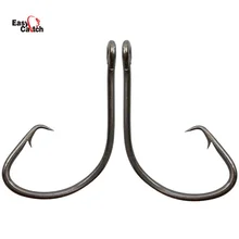 180 шт. 7381 с высоким содержанием углерода Сталь черный смещение Спорт Круг приманка для рыболовного крючка Размеры детей 1 года, 2, 4, 6, 1/0 2/0 3/0 4/0