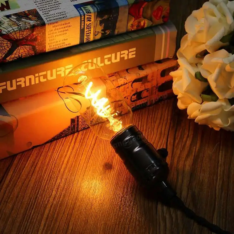  Vintage Edison Bulb LED Light E27 4W Dimmable Industrial Filament LED Lamp Retro Glass Holiday Ligh - 33048687352