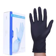 100 Teile/schachtel Schwarz Einweg Handschuhe Latex Für Hause Reinigung Reinigung Handschuhe Universal Einweg Essen Handschuhe