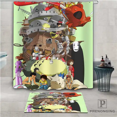 Shower Curtain На заказ Тоторо(1) водонепроницаемый занавеска для душа коврик для дома ванной комнаты полиэстер ткань разные размеры#-01-12-214 - Цвет: Shower Curtain