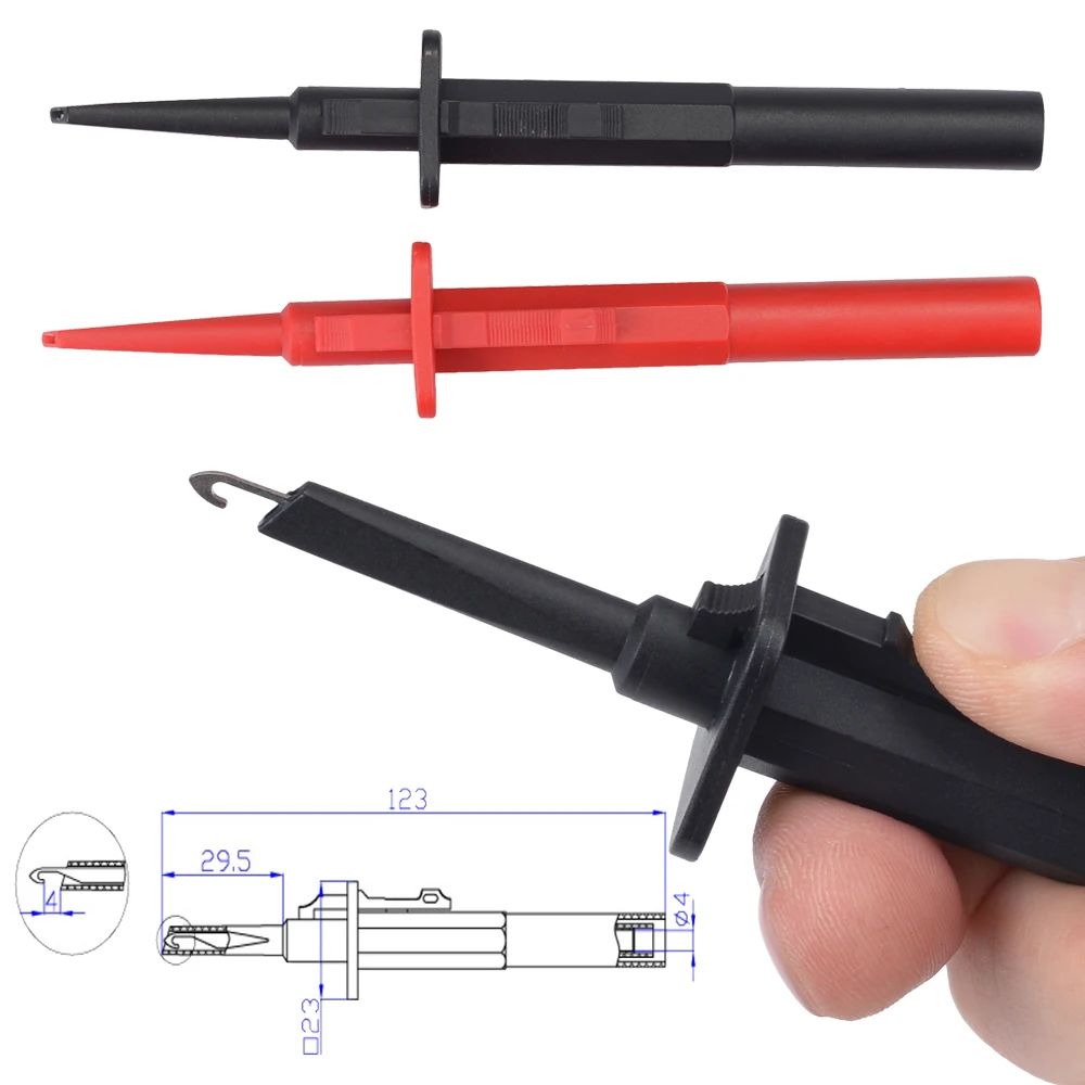 1PAIR TPC170 fully insulated professional rapid test probe hook