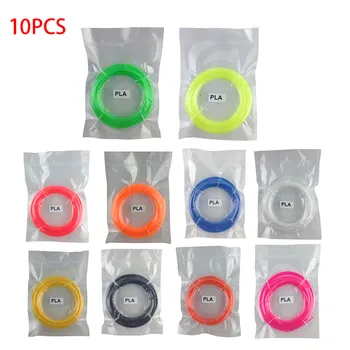 

Centechia New 3d printing materials PLA plastic filament 1.75mm Random 5M/pcs 10 colors 50m for 3d drawing printer pen