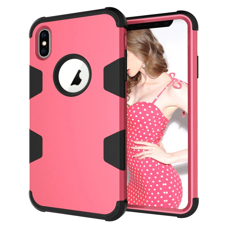 For iPhone 6 7 8 Plus X XR XS MAX Case Fashion Glitter Shockproof Hybrid Armor Cover Silicone TPU Mobile Phone Protective Shell | Мобильные
