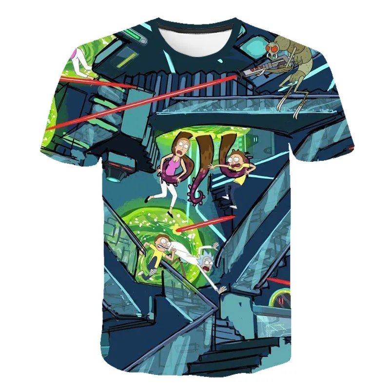 Hip Hop Fashion Brand Clothing Rick and Morty 3D T Shirt Casual Short Sleeve Men's T-Shirts Anime Cool rick y morty Graphic Tees - Цвет: PQ TS6908