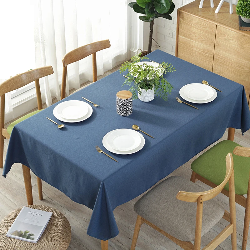 

Hot!Tableware Home Rectangular Tablecloth Cotton And Linen Waterproof And Anti-Fouling Fabric Coffee Table Desk Party Home Decor