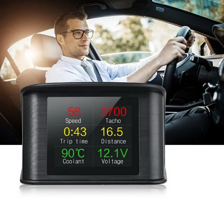 HUD Автомобильный цифровой OBD2 Head Up дисплей Код считыватель цифровой измеритель Спидометр охлаждающей жидкости датчик температуры ECU диагностический сигнал ЖК-дисплей