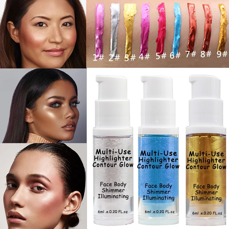 

TREEINSIDE 2803 Shimmering Skin Perfector Liquid Highlighter helps illuminate skin for a lifted contour effect