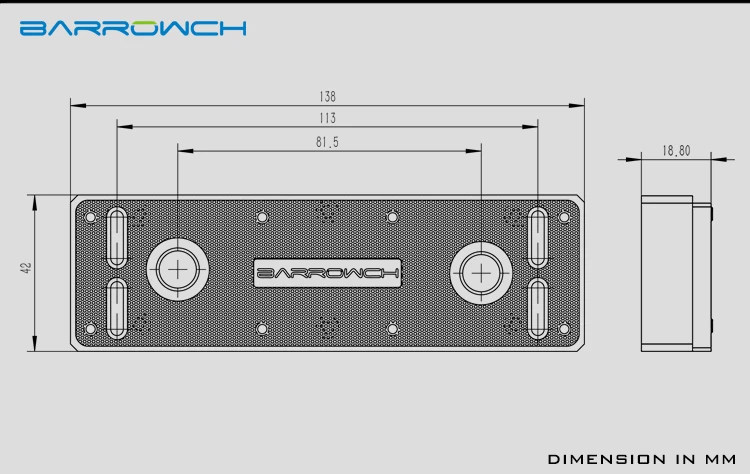 Barrowch Оперативная память воды блок Комплект для Стандартный Ширина Оперативная Память охлаждение крышка 2/4 Каналы lrc2.0 5 В 3pin FBRWB-PA