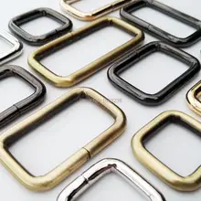 DIY Metal Heavy Duty Thickness Handbag Leather Bag Purse Strap Belt Web Rectangle Square D Ring Buckle Clasp Dog Collor Cha