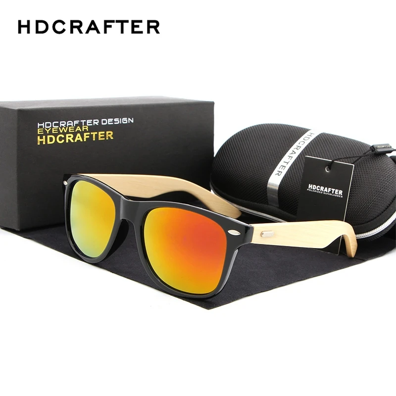HDCRAFTER ретро мужские солнцезащитные очки деревянные бамбуковые для женщин