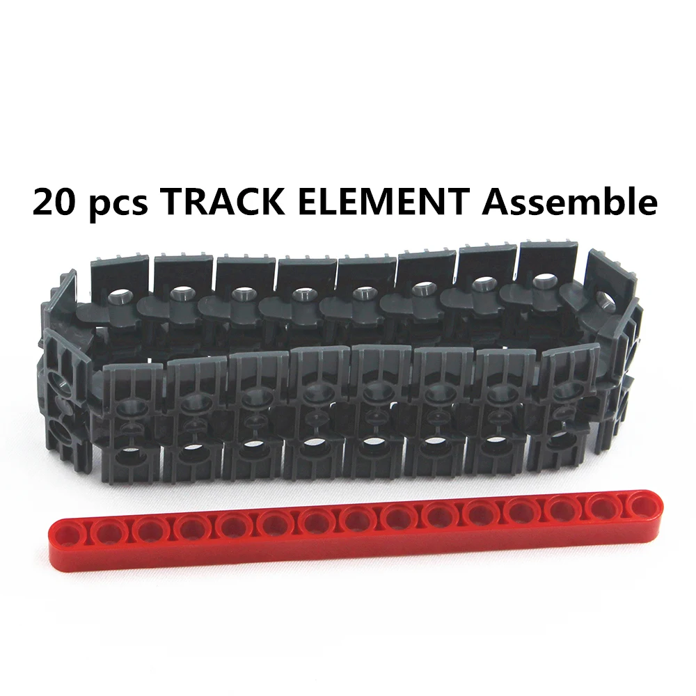 Self-Locking Bricks free creation of toy Technic TRACK ELEMENT, 5X1.5 20Pcs compatible with Lego 6014648