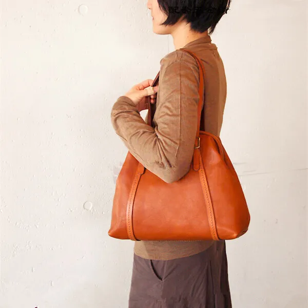 

Handmade leather bag drawing version DIY pattern BDQ-90 mouth gold tote bag version