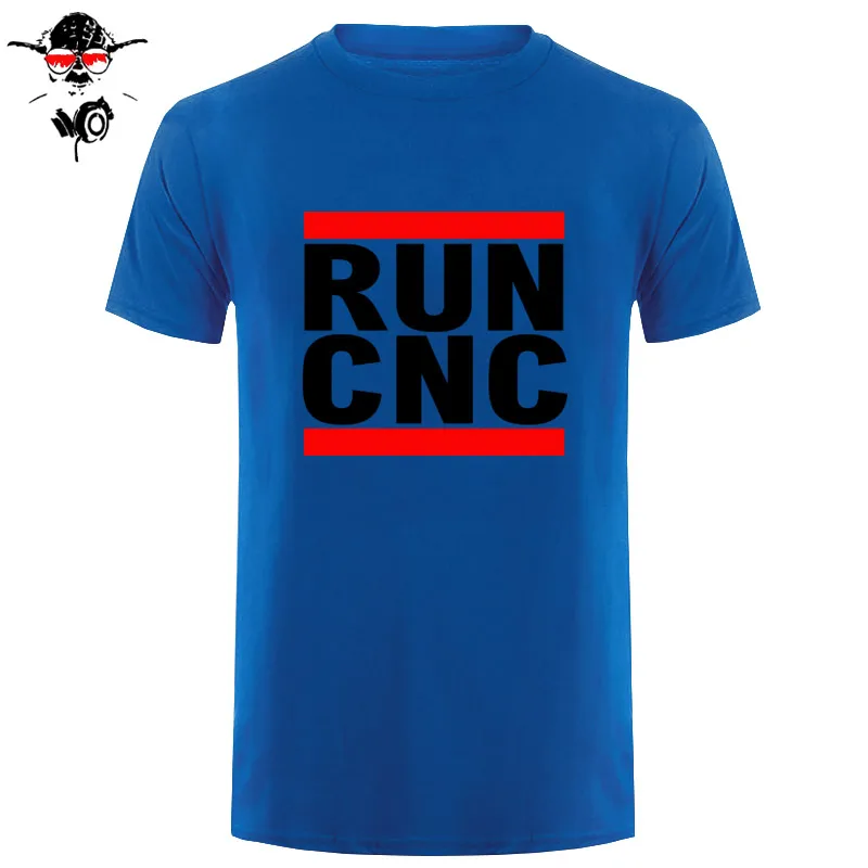 Run CNC черная футболка с ЧПУ машинист код Тернер мельница крутая Повседневная pride Футболка Мужская Унисекс модная футболка забавная - Цвет: blue balck
