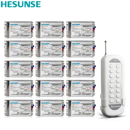 

HS-QA161 2216W 1N15 Flexible Metal receivers 15Ch RF 85V-265V Remote Control Switch For Light Learning Code