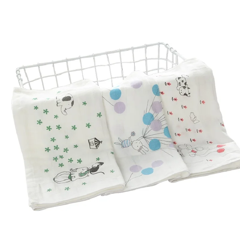 

Baby Towel Cotton Newborn Infant Cartoon Face Hand Bathing Bibs Handkerchief Washers Hand Cute Cartoon Wipe Wash Cloth 30*70 cm