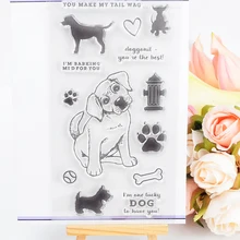 DECORA 1PCS Gift Dog Design Silicone Transparent Clear Stamp DIY Scrapbooking Stamping Christmas Decoration Supplie