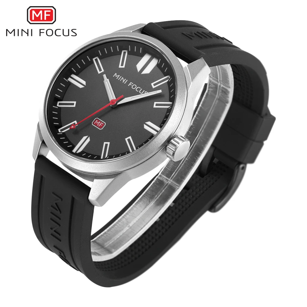 MINIFOCUS мужские часы лучший бренд класса люкс Модные мужские s силиконовый ремешок кварцевые наручные часы мужские водонепроницаемые часы Relogio Masculino