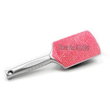 Fashion Bling Bling Crystal Rhinestones Massaging Paddle Hair Brush