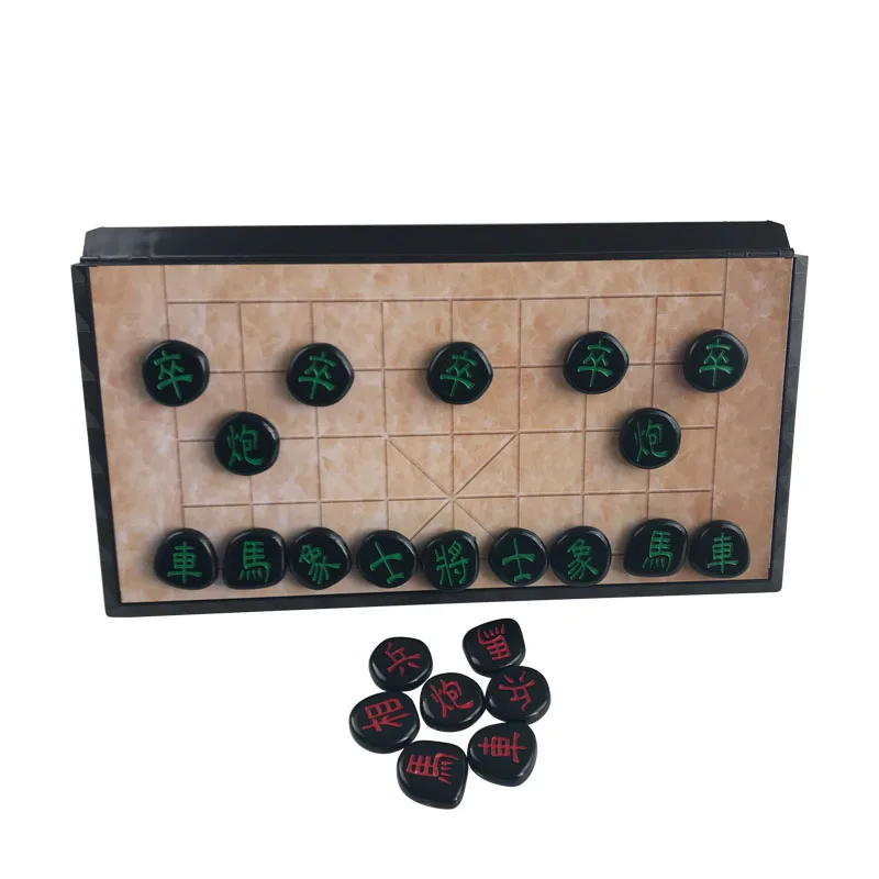 Easytoday Magnetic Chinese Chess Games Set Folding Chess Board Plastic Chess Pieces High Quality Play Entertainment Gift