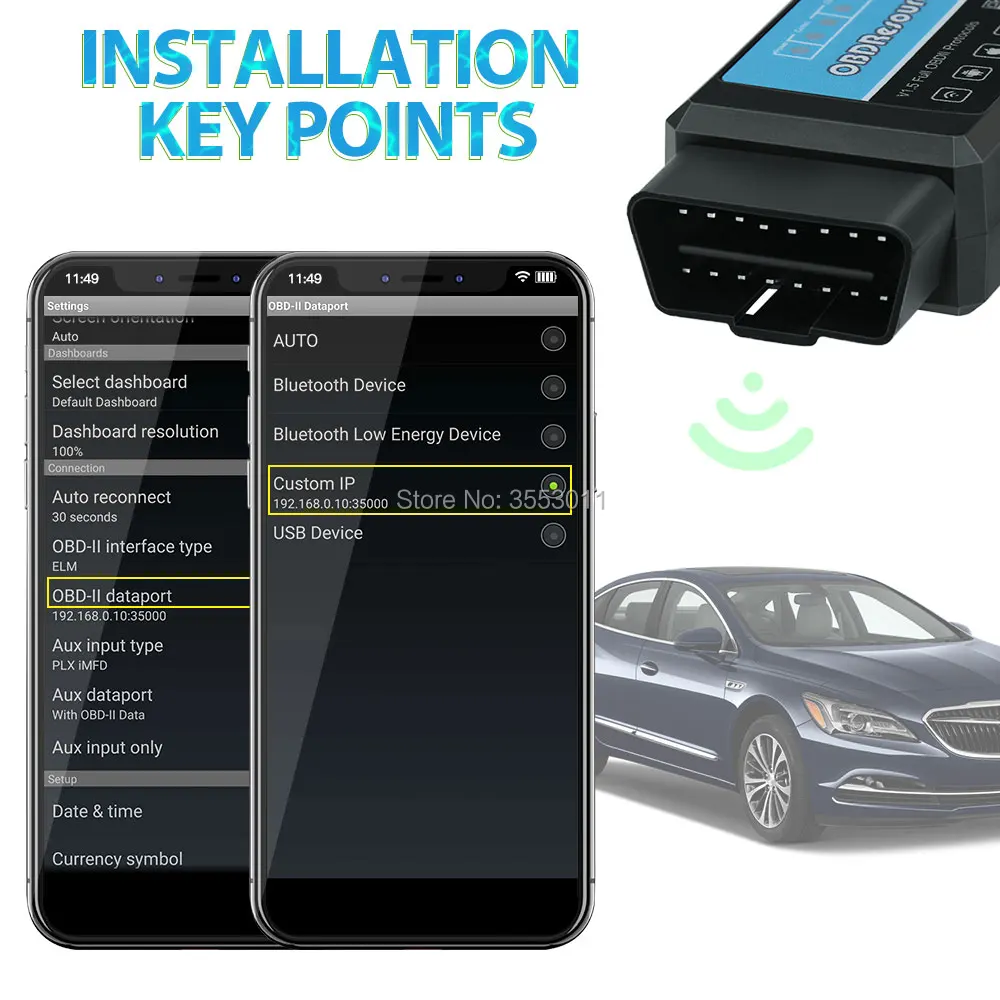 ELM327 OBD2 Wi-Fi V1.5 ELM 327 PIC18F25K80 12V автомобильный диагностический инструмент OBD II адаптер автоматический считыватель кода для BMW Mercedes Vag Porsche