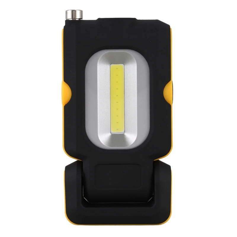 

1Pcs Super Bright Adjustable Cob Led Work Light Inspection Lamp Hand Torch Magnetic Camping Tent Lantern With Magnet Yellow