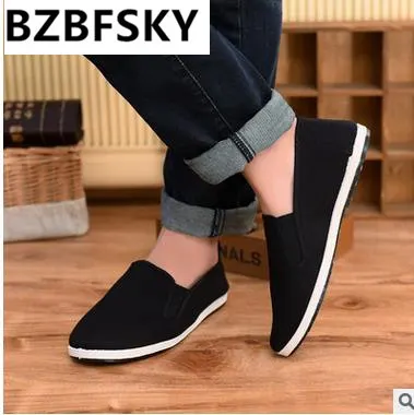 Top Quality Black Cotton Shoes Bruce Lee Vintage Chinese Kung Fu shoes Wing Chun Tai Chi Slipper Martial Art Pure Cotton Shoes