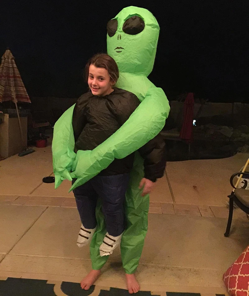 ET Alien inflatable suit Alien Monster Inflatable Costume Scary Green Alien Cosplay Costume For Adult  Party Festival Stage ninja costume women