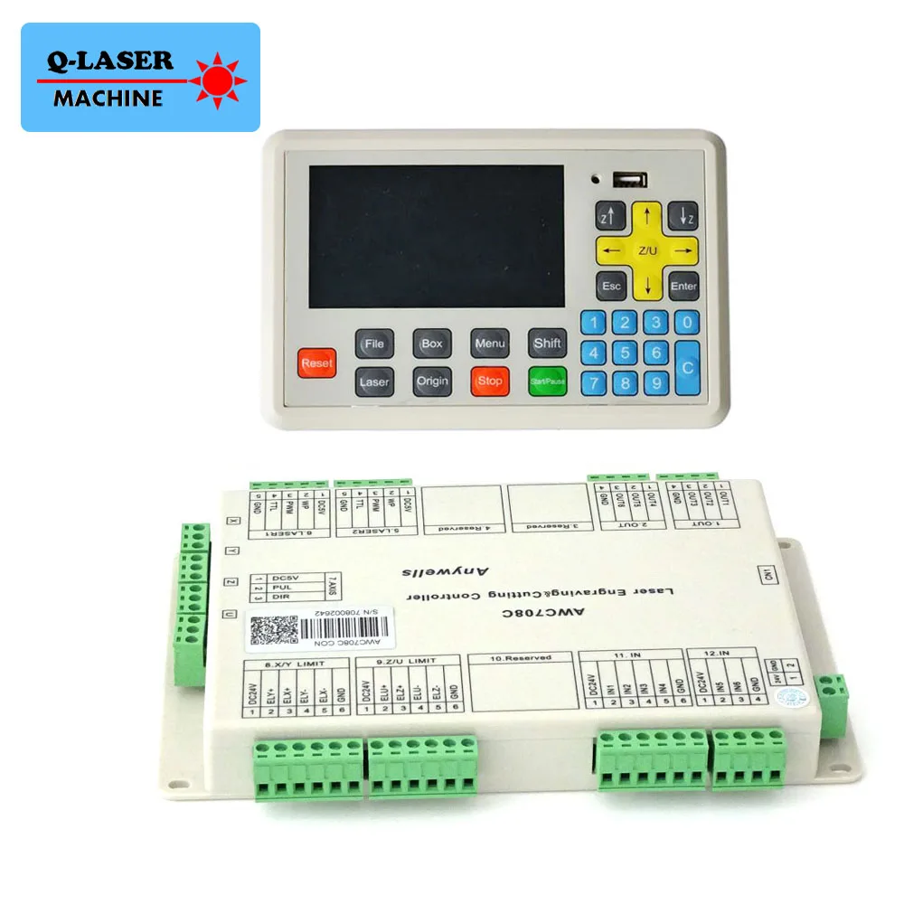 

AWC708C PLUS Laser Controller System for Laser Engraving and Cutting Machine Replace AWC608C