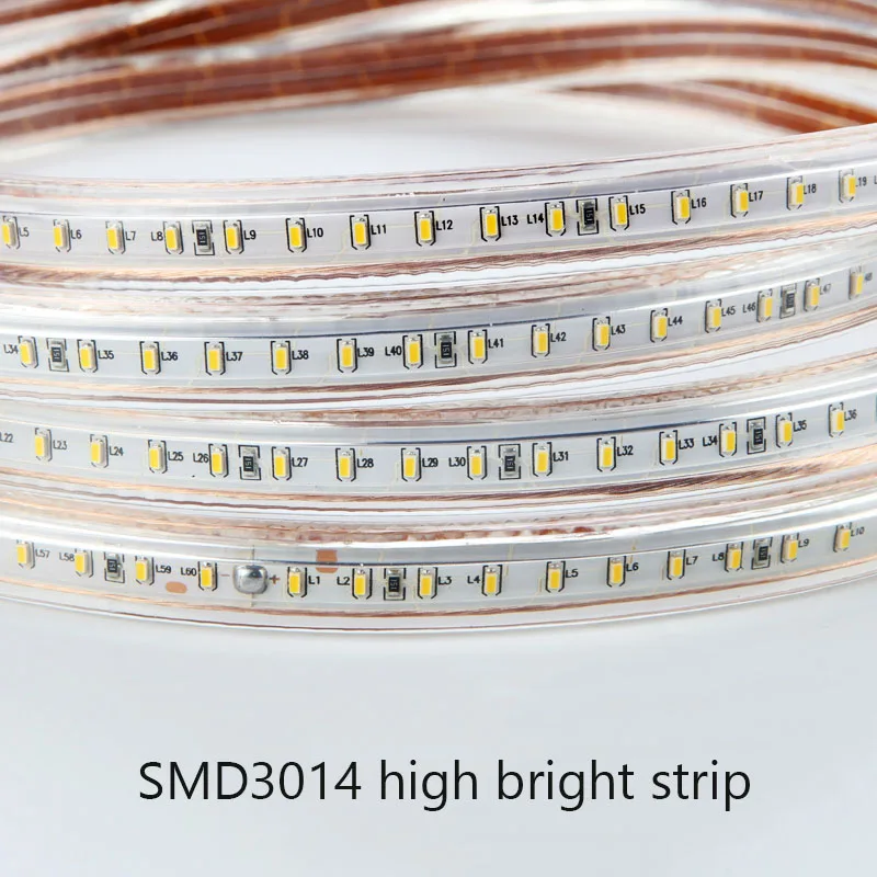 Светодиодная Водонепроницаемая ленсветильник smd 220 3014 в IP67 120 светодиодов/м|led tape