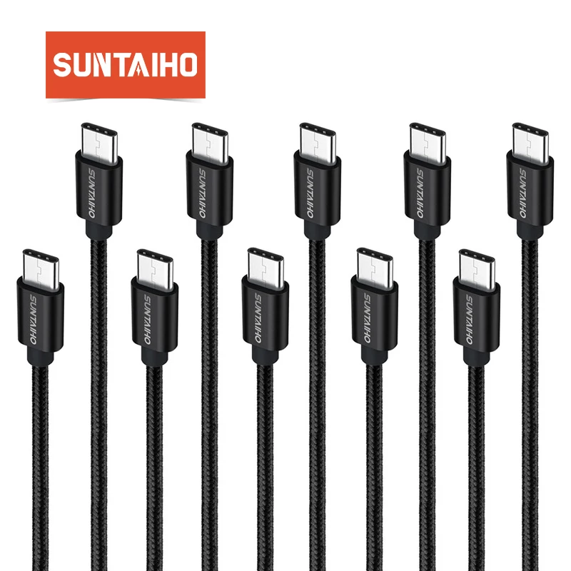 [10 шт. в упаковке] нейлоновый кабель для синхронизации данных Suntaiho Type C 3 1 Samsung Galaxy S8