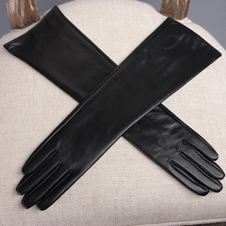 Magelier осенне-зимние перчатки из натуральной кожи для женщин, перчатки из натуральной овчины с сенсорным экраном, женские теплые длинные перчатки 083