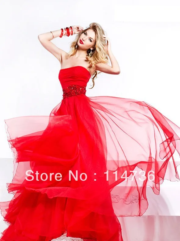 Blood Red Evening Dresses