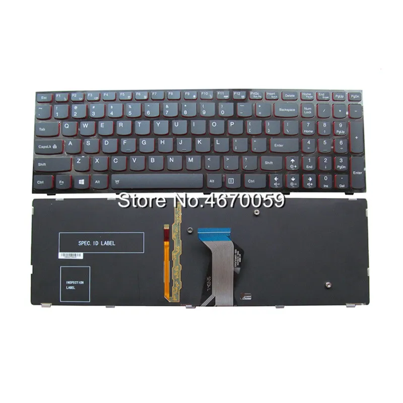 Новый красный US клавиатура для lenovo Y500 Y500NT Y510P Y500N серийные ноутбуки Подсветка