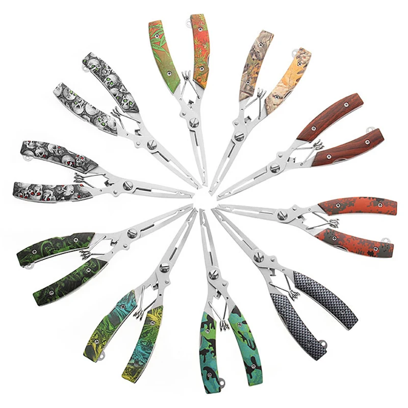 New Portable Folding Multi Functional Fishing Pliers Stainless High Quality Steel Scissors Line Cutter Remove Hook Fishing Tools