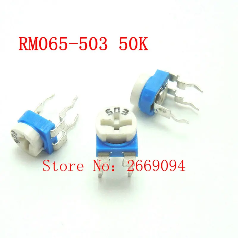 50 шт. Подстроечный резистор для триммера 50K Ом 503|resistor variable|resistor 50kresistor ohm |
