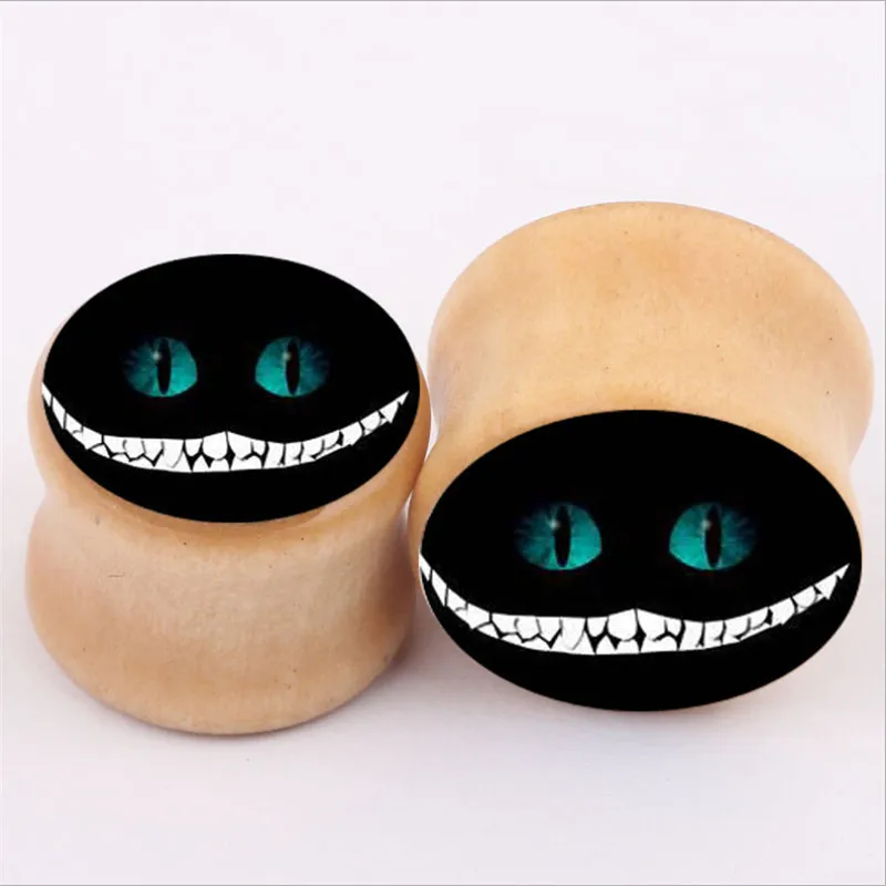 New 3D Animal Ear Plugs Tunnels Flesh Expansions Bone Piercing Wood Ear
