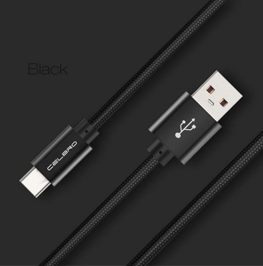 5A супер зарядка Usb кабель Usb type C зарядный кабель Кабо типо C для huawei P30 P20 Pro Lite mate 20 Pro телефон зарядное устройство провод шнур - Цвет: Black