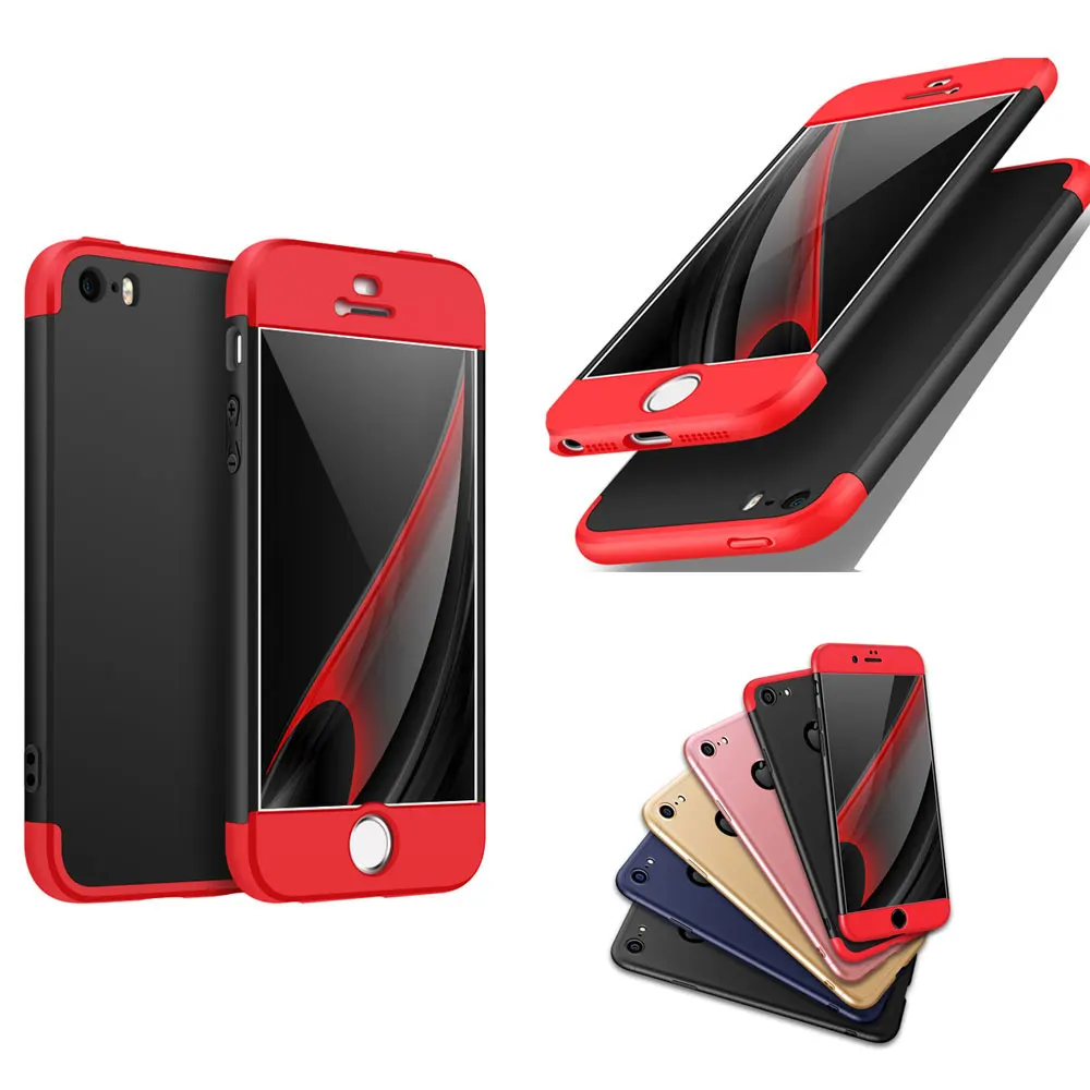 Ультратонкий чехол с полным покрытием 360 градусов для iPhone 6 7 8 6s Plus 3 в 1|case for iphone|phone