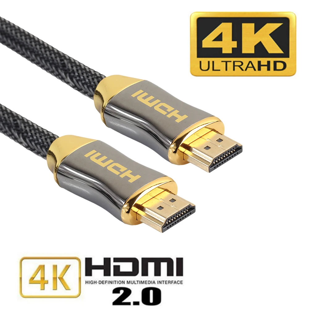 Tonbux Кабель HDMI 2,0 3D 4 К* 2 К Кабель HDMI 1 м 2 м 3 м 5 м кабель для HDTV ЖК-дисплей проектор HDMI 4 К кабель