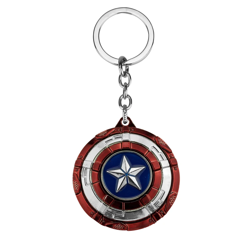 Marvel Мстители 4 Железный человек Маска Тор молот Мьёльнир брелок Капитан Америка щит mjolnir Бесконечность войны для мужчин и женщин фанатов - Цвет: Captain America